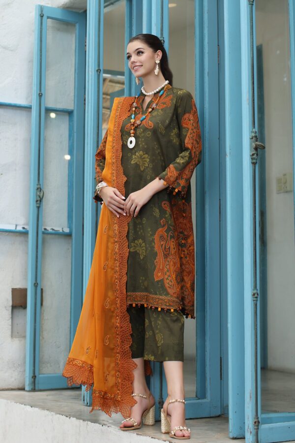  Charizma Pm4-10 3-Pc Printed Lawn Shirt With
Embroidered Chiffon Collection