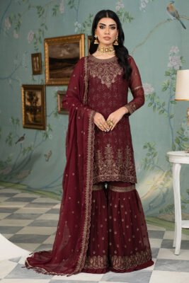 Zarif Afsanah ZAF 11 ABSHAAR Luxury Embroidered Net 3Pc Collection 2024