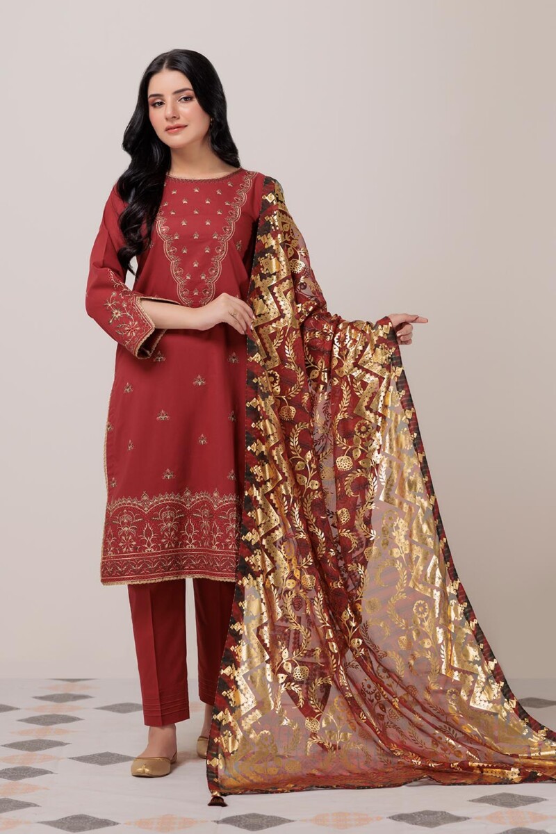 product Bonanza Satrangi Red Dyed 3 Piece Pws5233p65 Festive Pret 2024