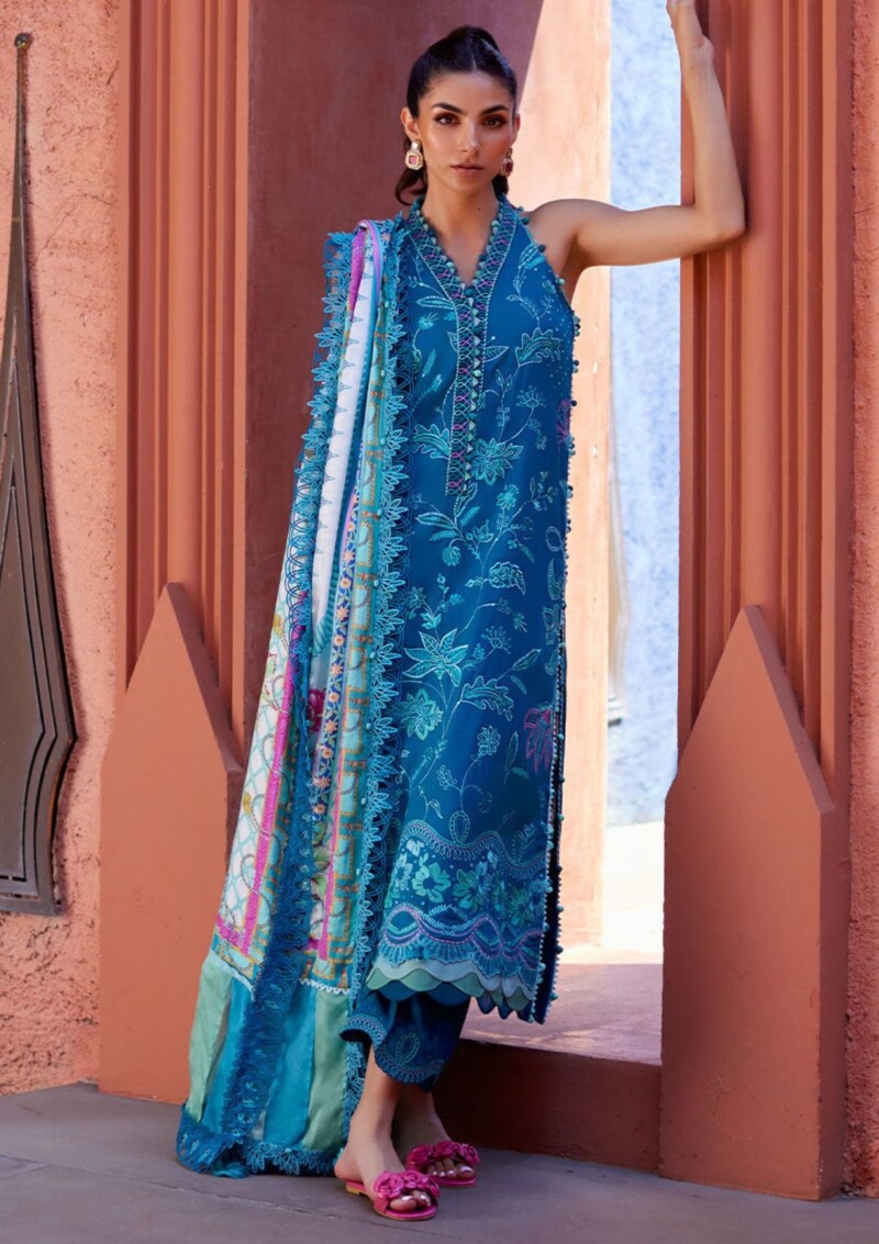 product Farah Talib Aziz Suay Moana Teal Fta-03 Lawn Collection 24