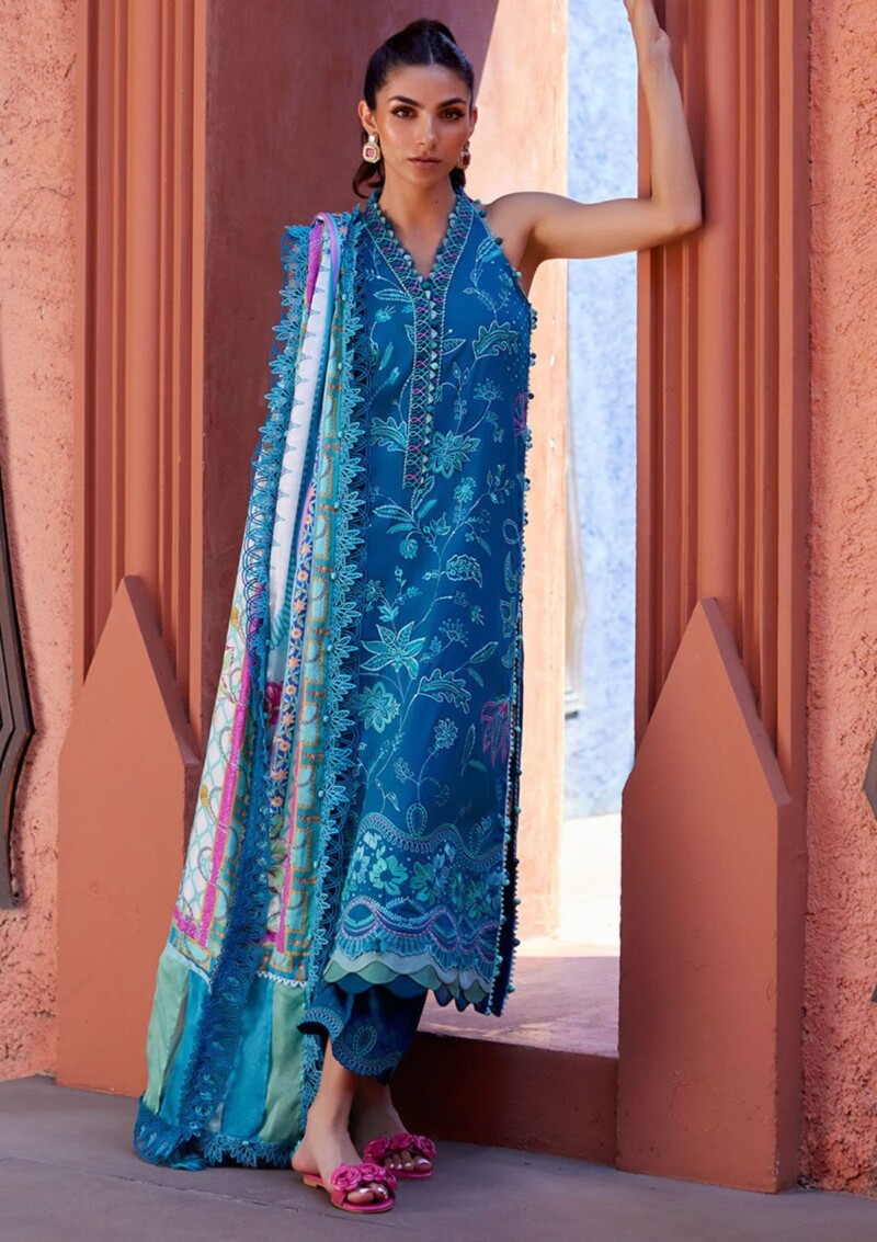 product Farah Talib Aziz Suay Moana Teal Fta-03 Lawn Collection 24