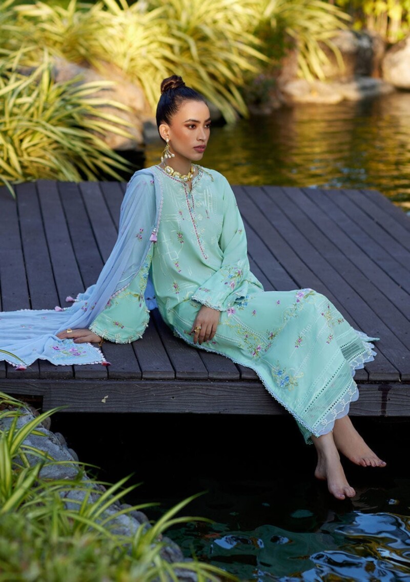 product Farah Talib Aziz Suay Misora Mint Green Fta-11 Lawn Collection 24