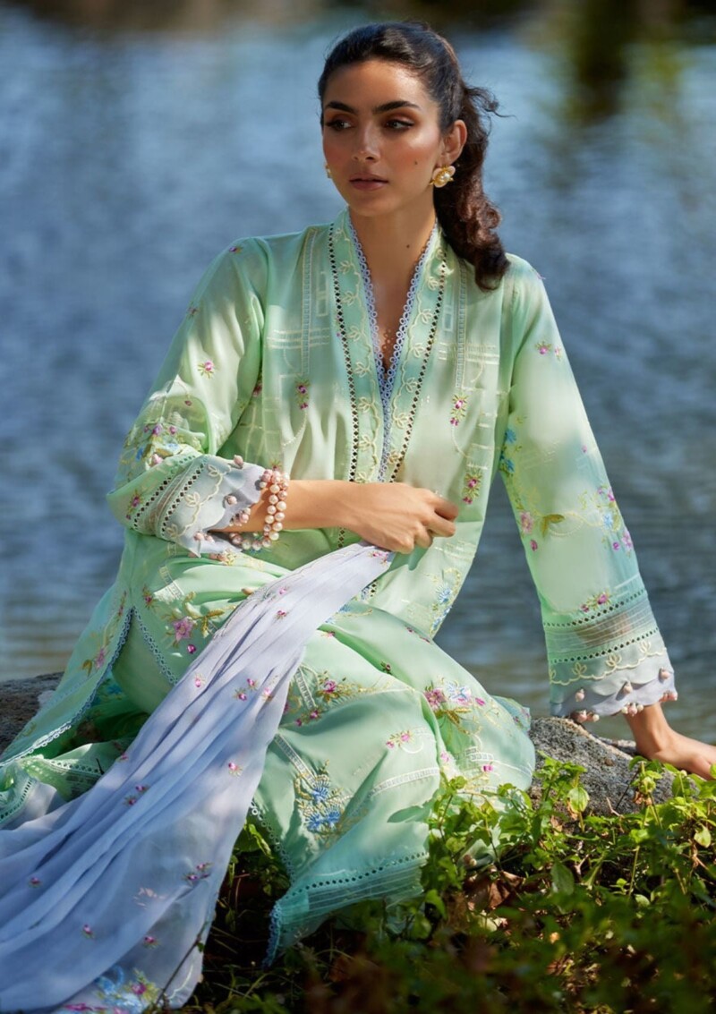 product Farah Talib Aziz Suay Misora Mint Green Fta-11 Lawn Collection 24