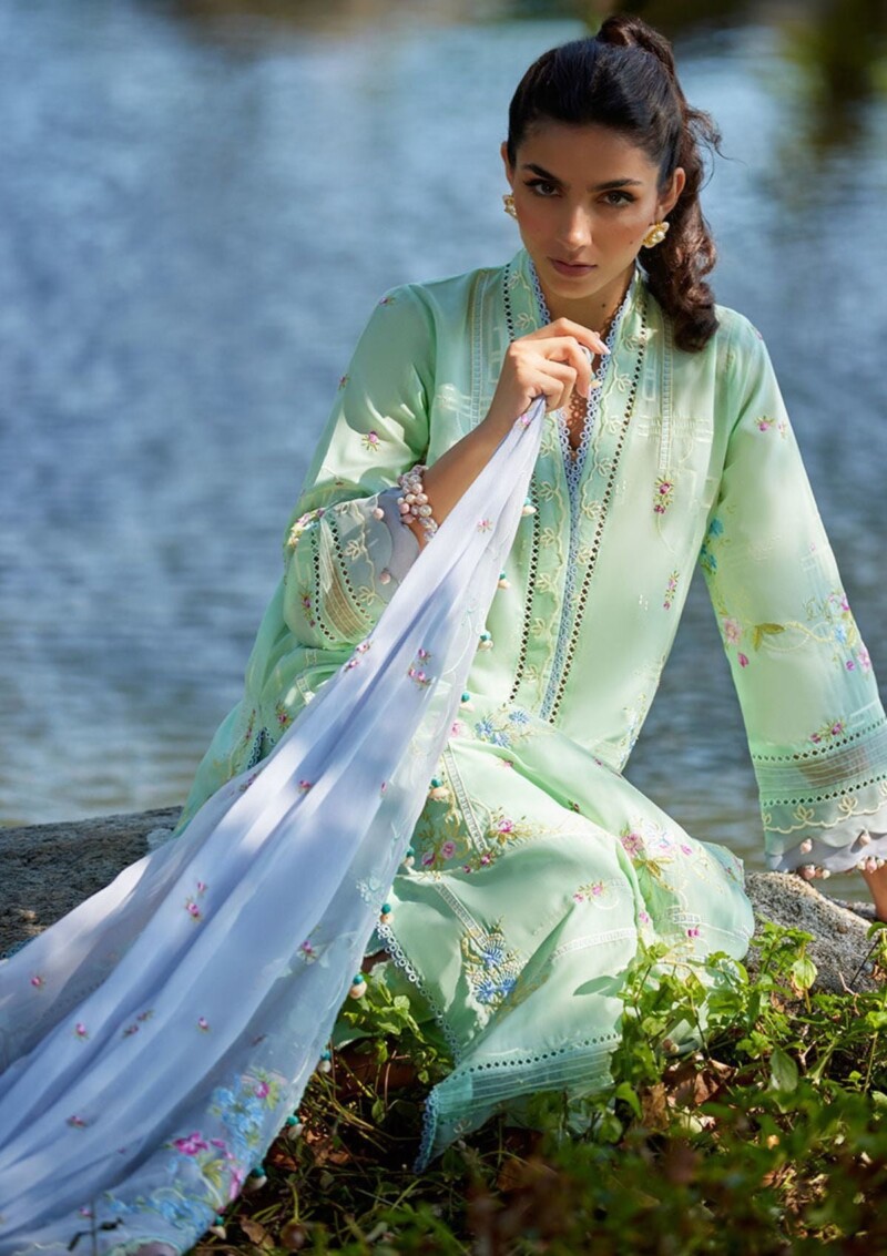 product Farah Talib Aziz Suay Misora Mint Green Fta-11 Lawn Collection 24