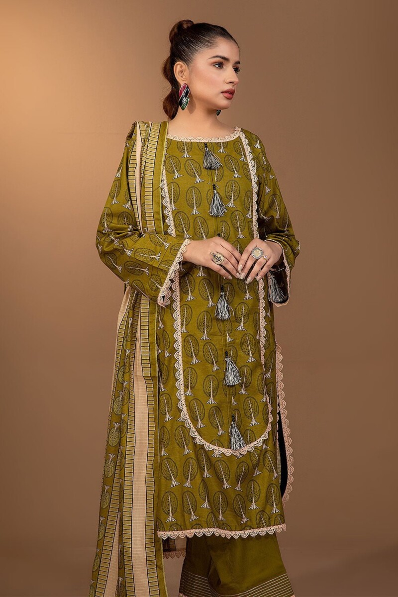 product Safwa Fine Ics-25 Printed Doria Lawn 3pc Suit Collection 2024