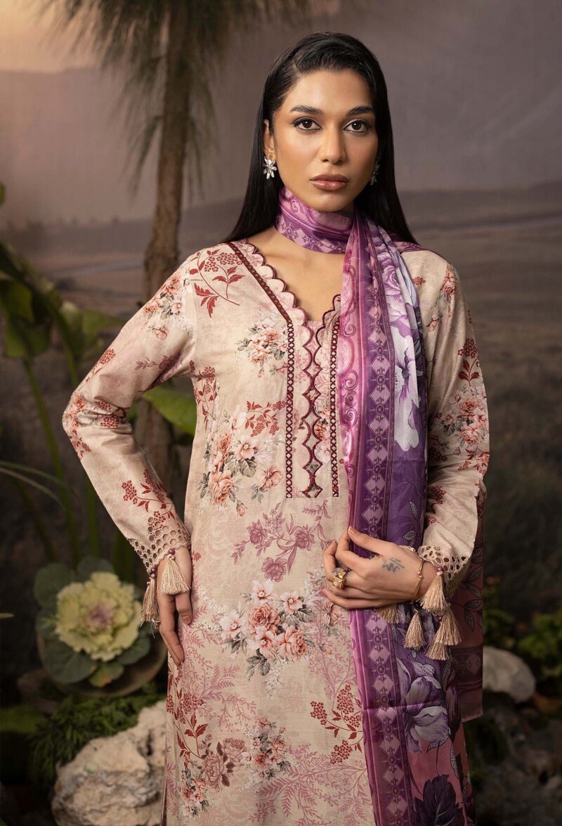 product Adan Libas Digital Printed & Embroidered Lawn 5748 3 Piece Suit Cultural Outfit 2024