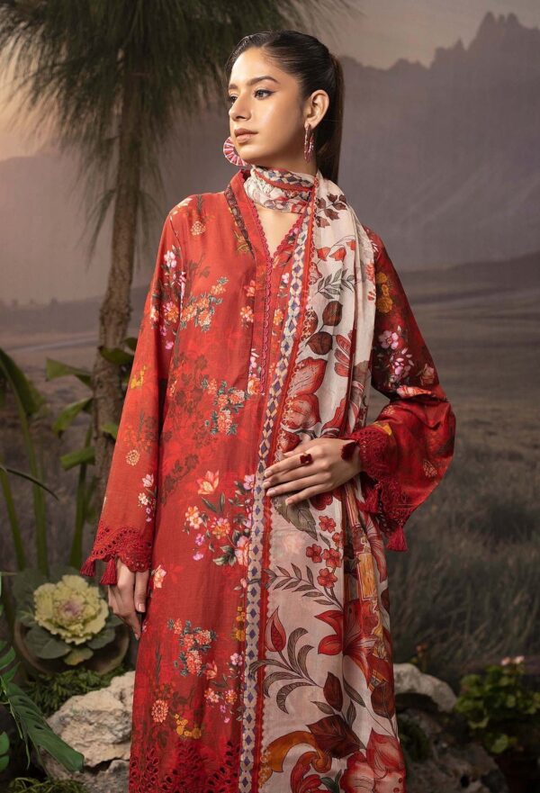 Adan Libas Digital Printed &Amp; Embroidered Lawn 5746 3 Piece Suit Cultural Outfit 2024