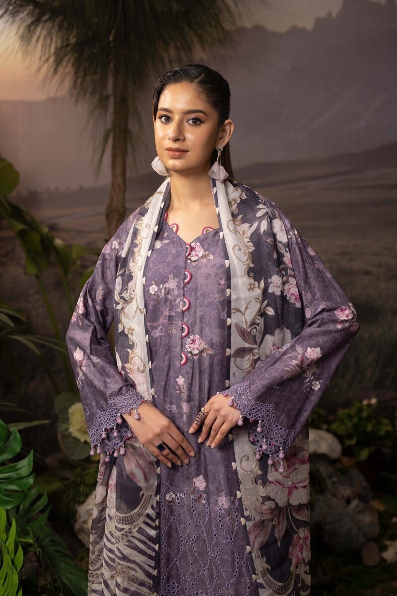 product Adan Libas Digital Printed & Embroidered Lawn 5744 3 Piece Suit Cultural Outfit 2024