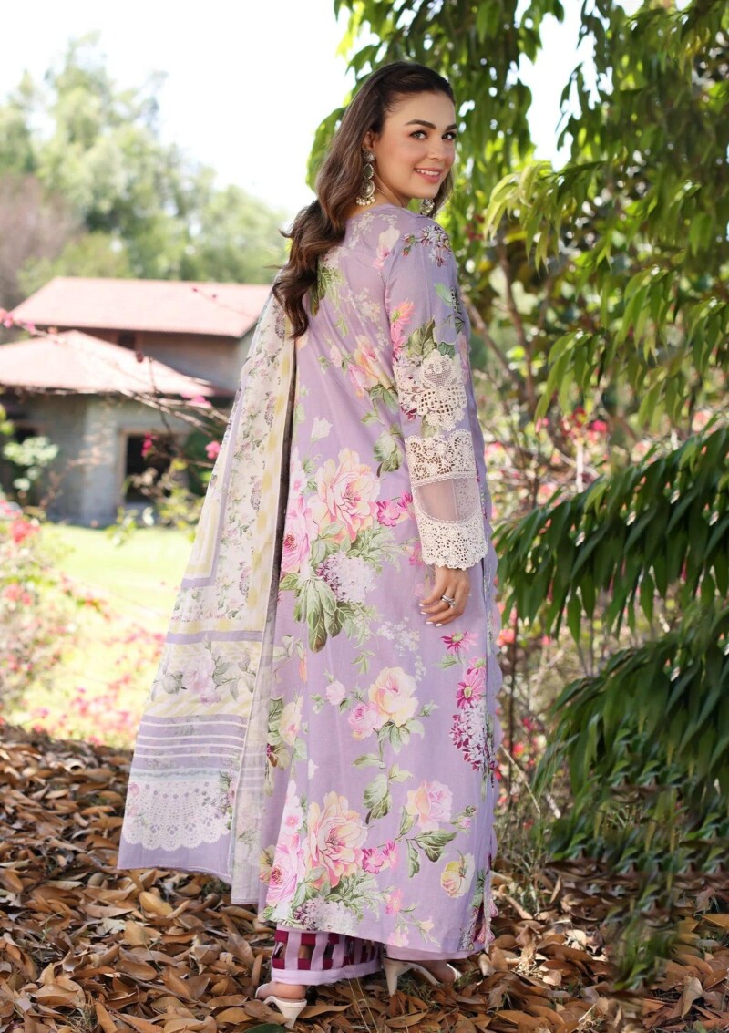 product Elaf Eck-03a Lilac La ?Â ? ?Â ? ?Amour Print Chikankari 2024