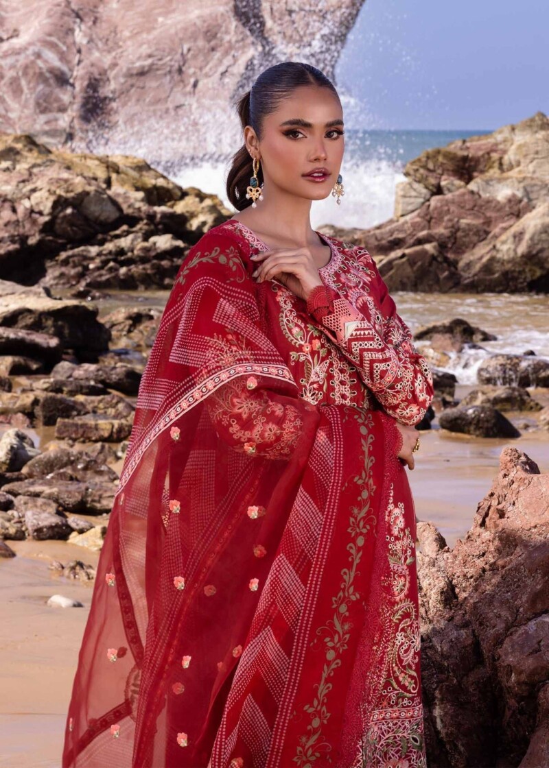 product Akbas Aslam Embroidered Lawn Petuna 3 Piece Suit Cultural Outfit 2024