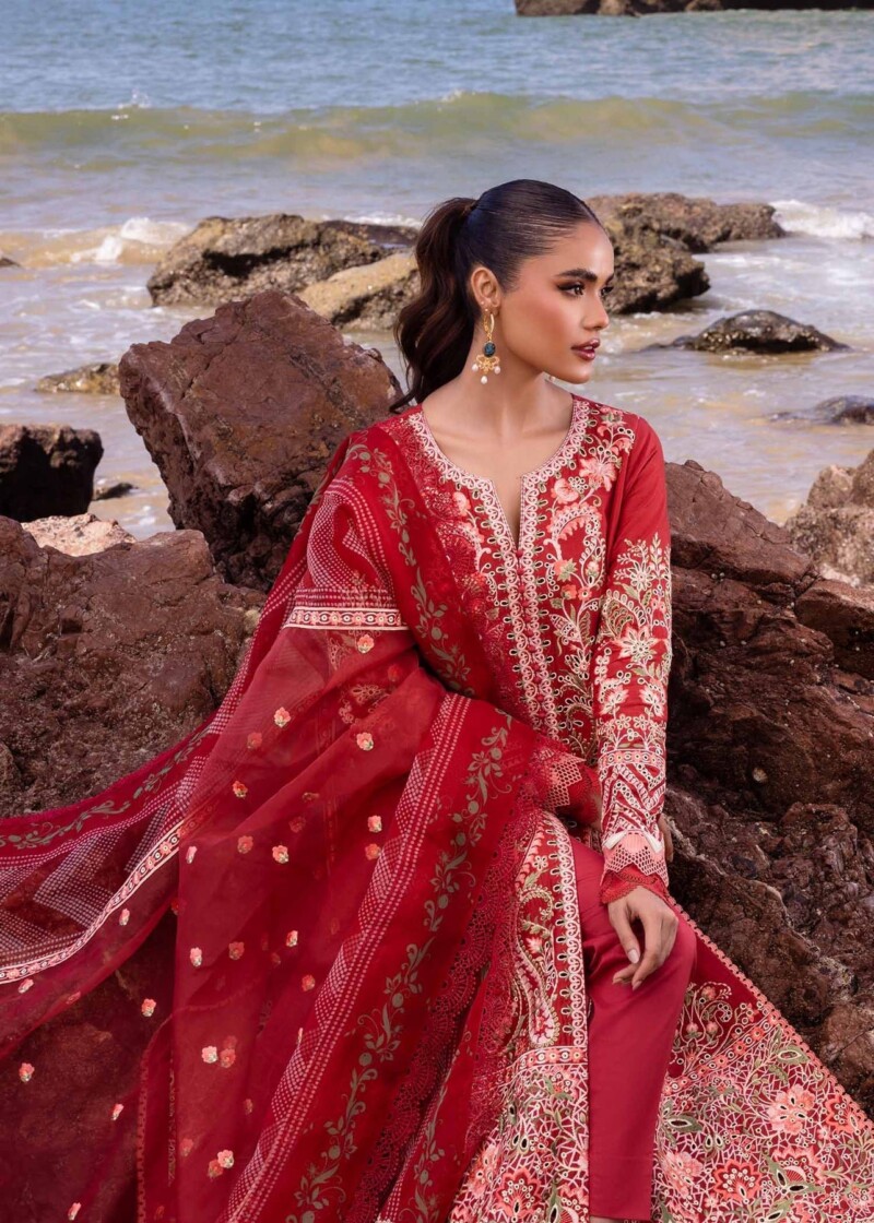 product Akbas Aslam Embroidered Lawn Petuna 3 Piece Suit Cultural Outfit 2024