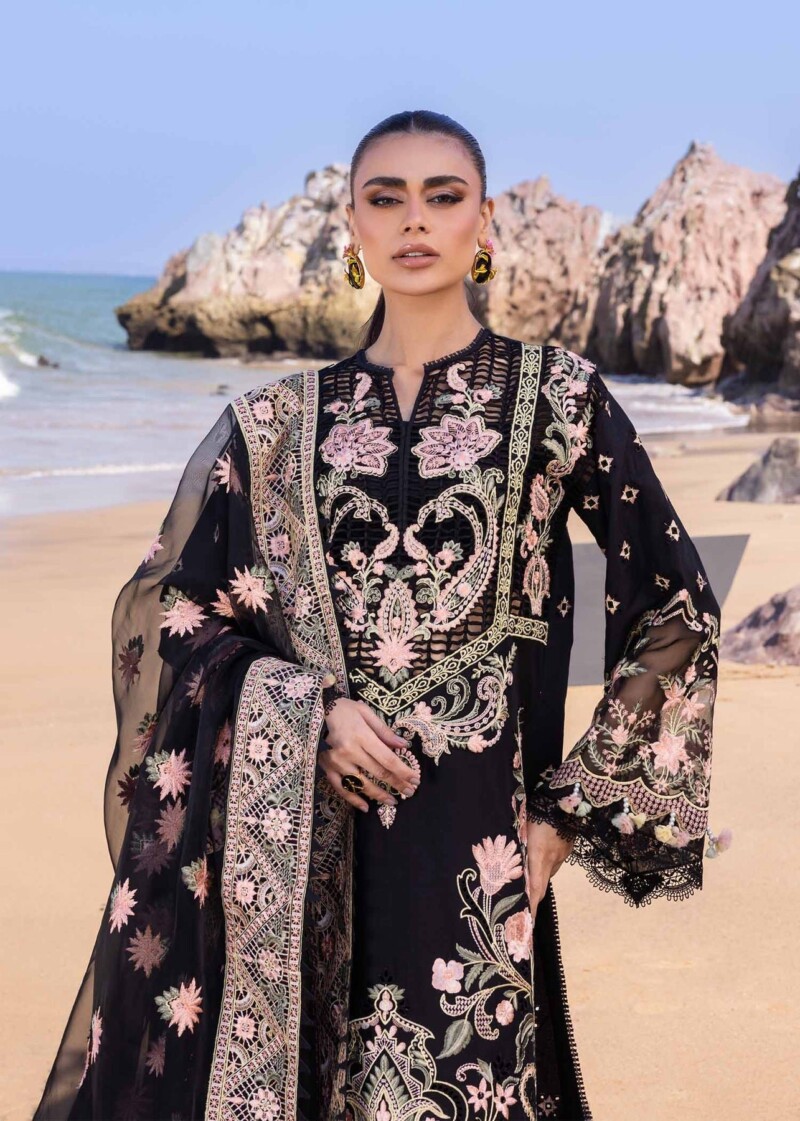 product Akbas Aslam Embroidered Lawn Iris 3 Piece Suit Cultural Outfit 2024