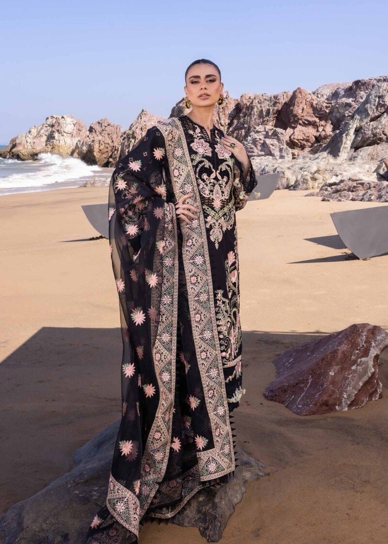 product Akbas Aslam Embroidered Lawn Iris 3 Piece Suit Cultural Outfit 2024