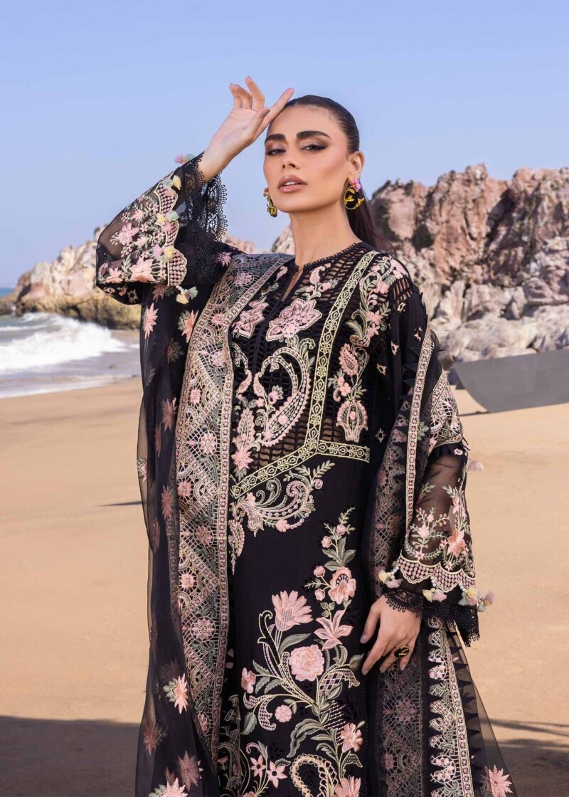 product Akbas Aslam Embroidered Lawn Iris 3 Piece Suit Cultural Outfit 2024