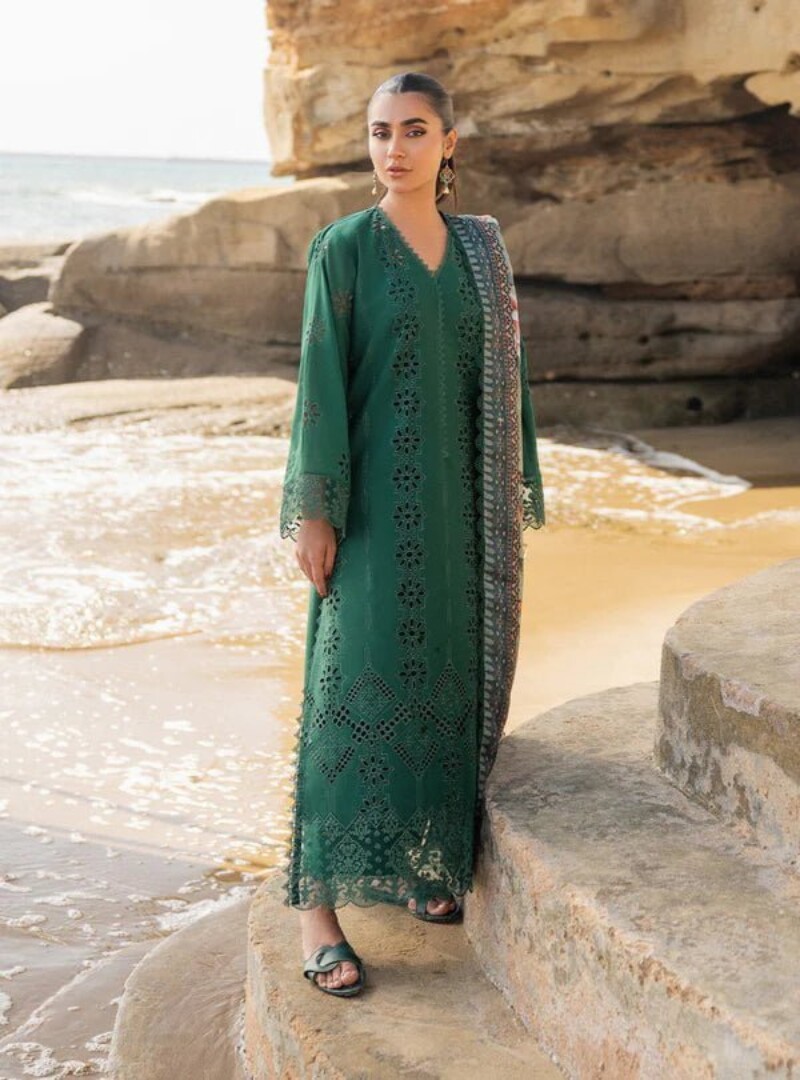 Zainab Chottani D-01A Aysel Embroidered Chikankari Lawn 3Pc Suit Collection 2024