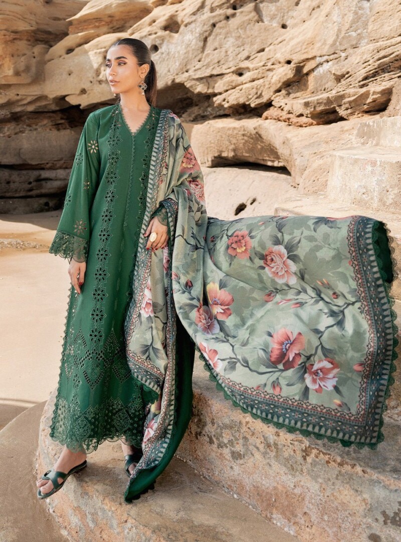 product Zainab Chotani Embroidered Chikankari Lawn Aysel 3 Piece Suit Cultural Outfit 2024