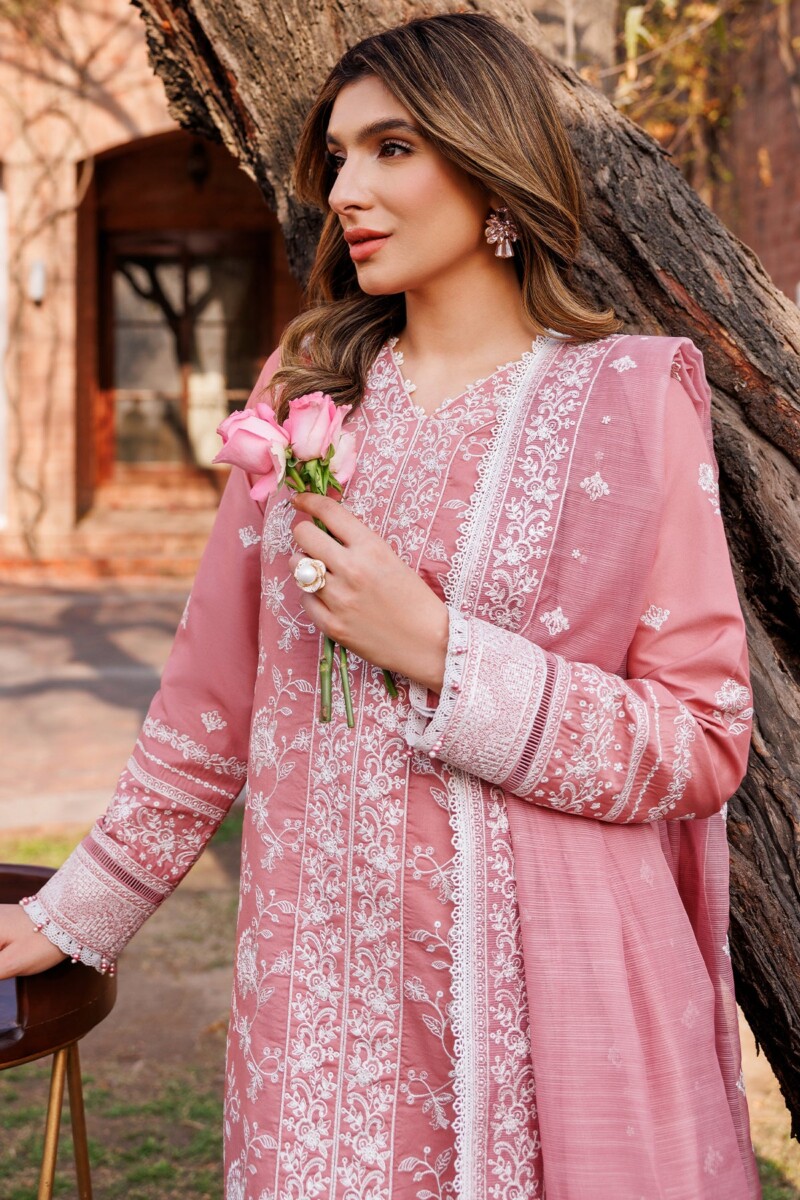 Farasha Pearl Mist Embroidered Lawn Ss 24