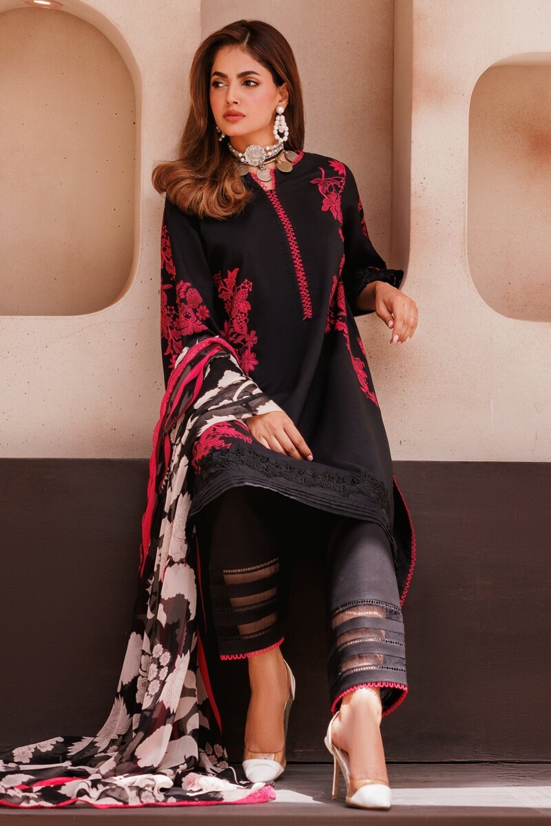 product Charizma 3 Pc Unstitched Printed Lawn Cp4 59 Black Collection 2024