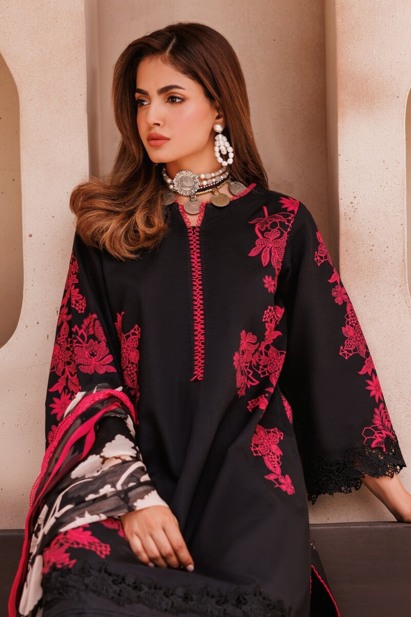 product Charizma 3 Pc Unstitched Printed Lawn Cp4 59 Black Collection 2024