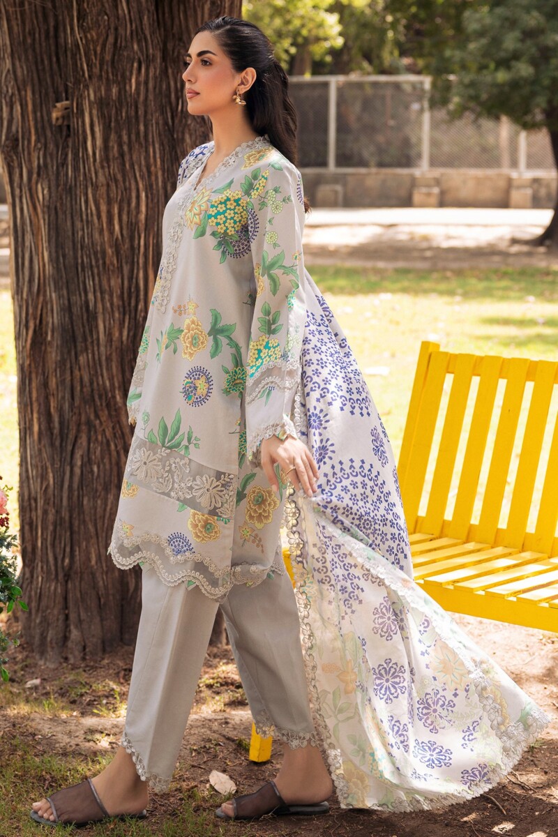 product Charizma 3 Pc Unstitched Embroidered Lawn Crn4 03 Range Vol 1 2024