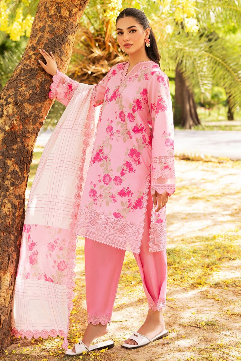 product Charizma 3 Pc Unstitched Embroidered Lawn Crn4 07 Range Vol 1 2024