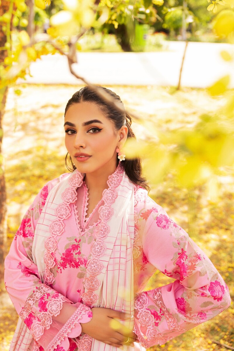 product Charizma 3 Pc Unstitched Embroidered Lawn Crn4 07 Range Vol 1 2024