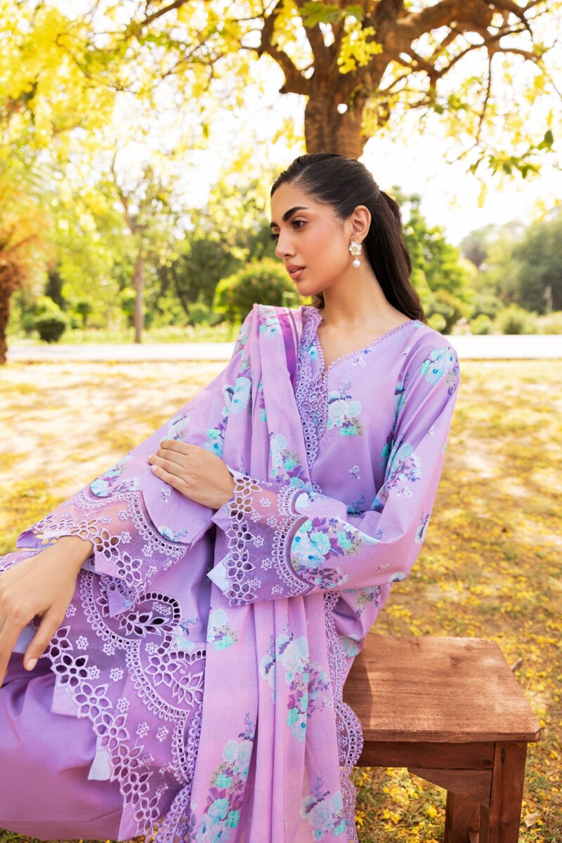 product Charizma 3 Pc Unstitched Embroidered Lawn Crn4 01 Range Vol 1 2024