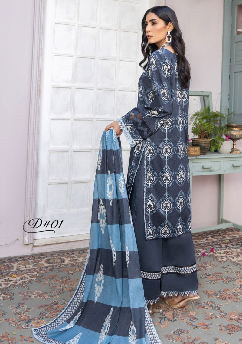 Humdum Rang E Noor Hrn 02 Lawn Collection