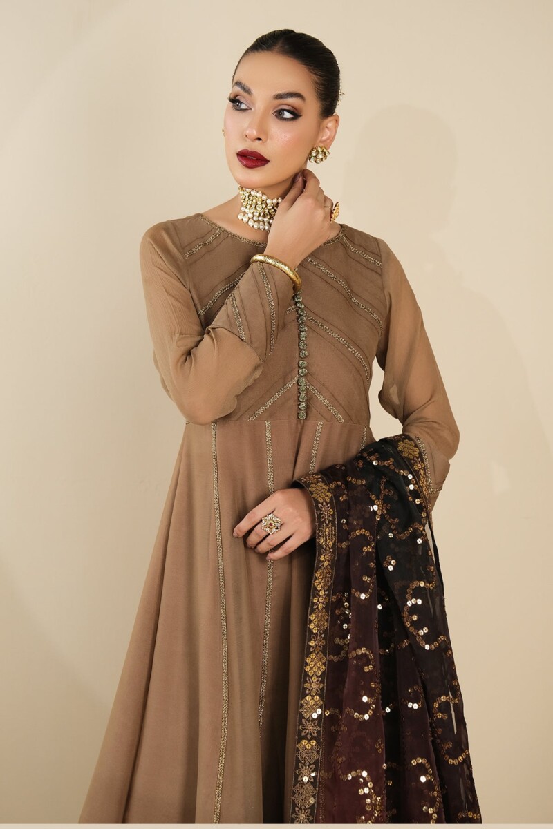 product Alizeh Rose Beige Dress 3 Piece Rtw1017 Ready To Wear