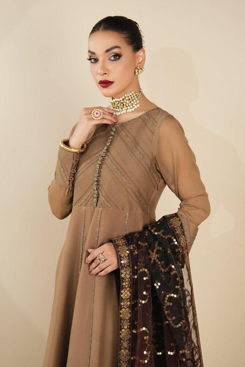 product Alizeh Rose Beige Dress 3 Piece Rtw1017 Ready To Wear