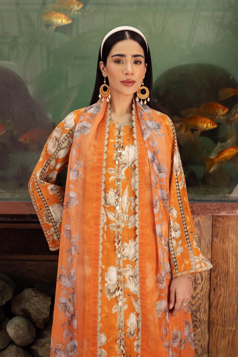 Alizeh Af-Pl-6025-Sunflower Sheen Printed Lawn Collection 2024