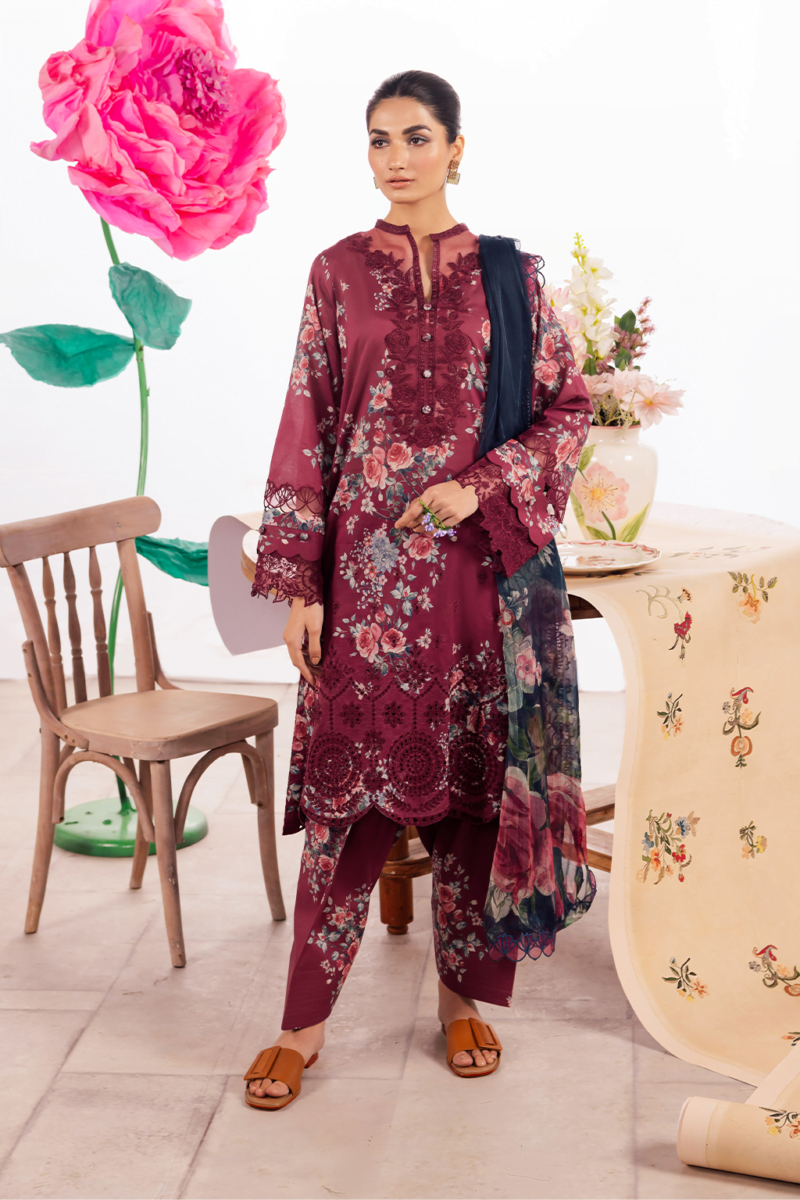 product Iznik Embroidered Lawn Dl-11 3 Piece Suit Cultural Outfit 2024