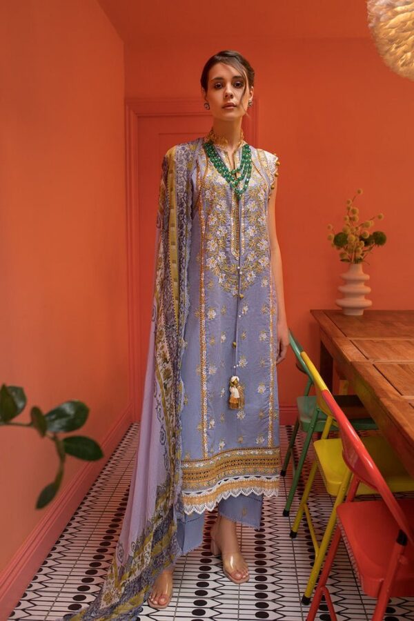 Sobia Nazir Embroidered Lawn Design 10A 3 Piece Suit Cultural Outfit 2024