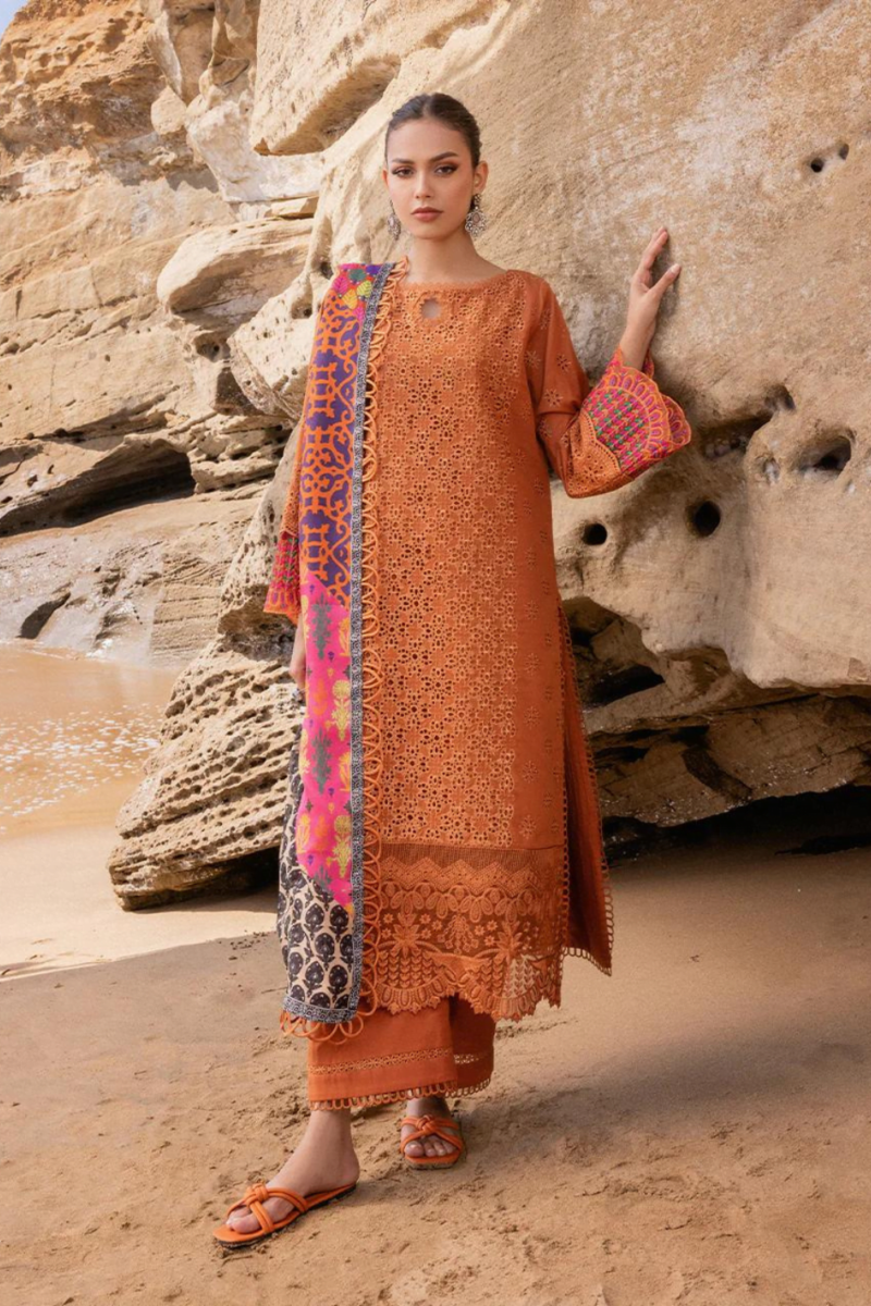 product Zainab Chotani Embroidered Chikankari Lawn Naysa 3 Piece Suit Cultural Outfit 2024