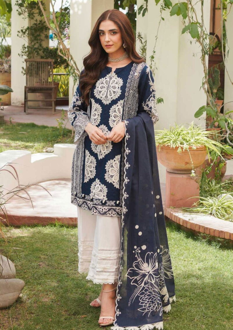 Mm Manara Ml 01 Sapphire Luxury Lawn Collection 2024