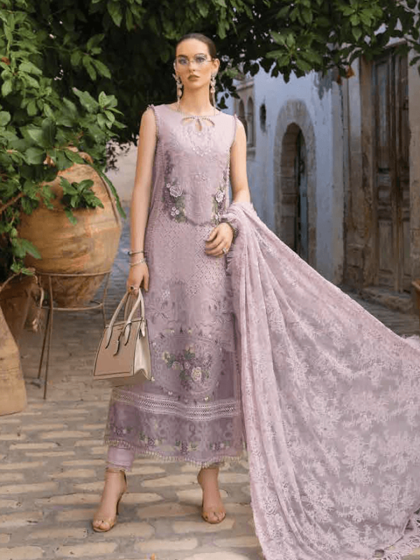 Maria.B D-2411-B Embroidered Luxury Lawn 3pc Suit Collection 2024