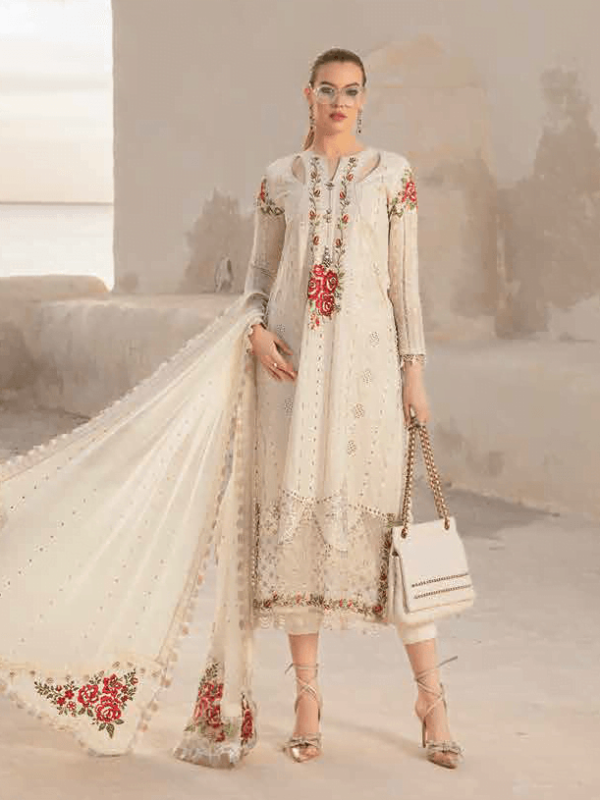 Maria.B D-2412-A Embroidered Luxury Lawn 3pc Suit Collection 2024