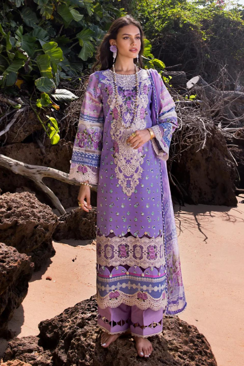 product Elaf Embroidered Lawn Esl-04a Mademoiselle 3 Piece Suit Cultural Outfit 2024