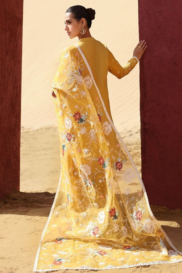 Cross Stitch Maize Ochre 3 Piece Embroidered Lawn Suit