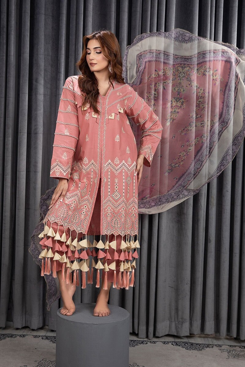 product Safwa Roma Premium Roc-04 Premium Embroidered Lawn 3pc Suit Collection 2024