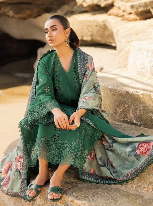 Zainab Chottani D-01A Aysel Embroidered Chikankari Lawn 3Pc Suit Collection 2024