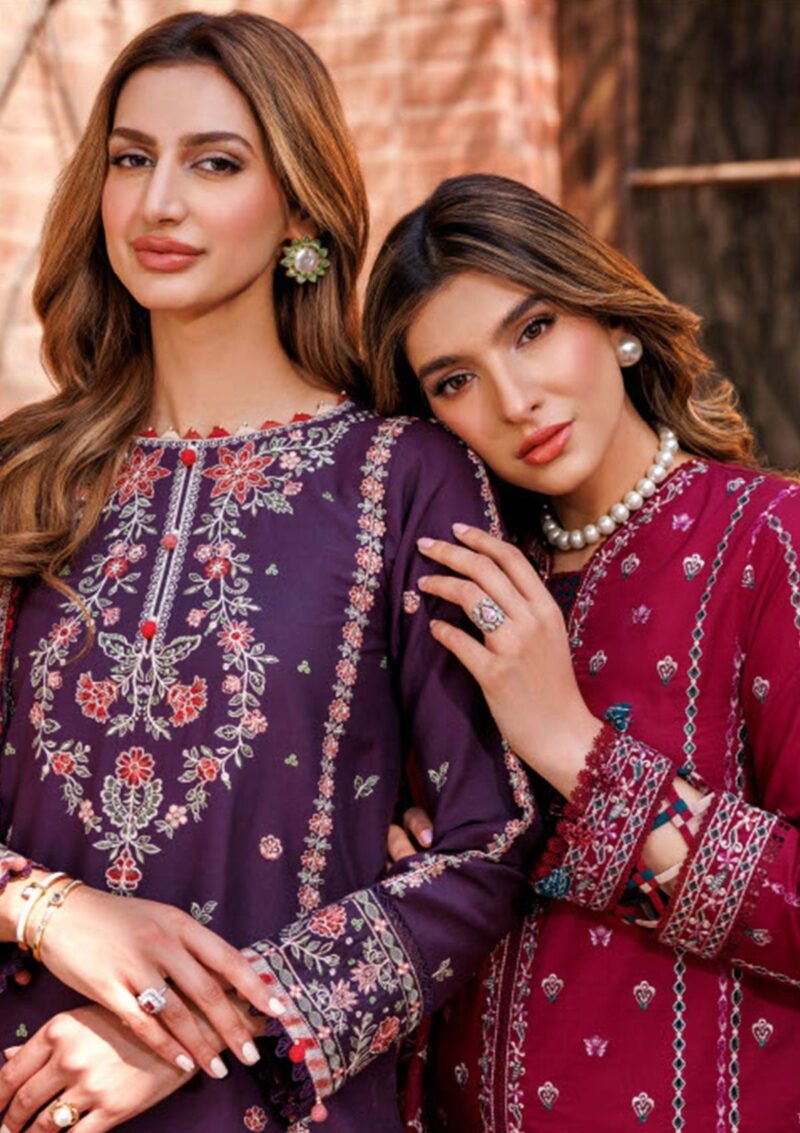 Farasha Kaavish Fk24 03 Raven Aura Lawn Collection