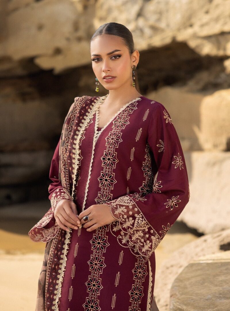 Zainab Chottani D-01b Aysel Embroidered Chikankari Lawn 3pc Suit Collection 2024