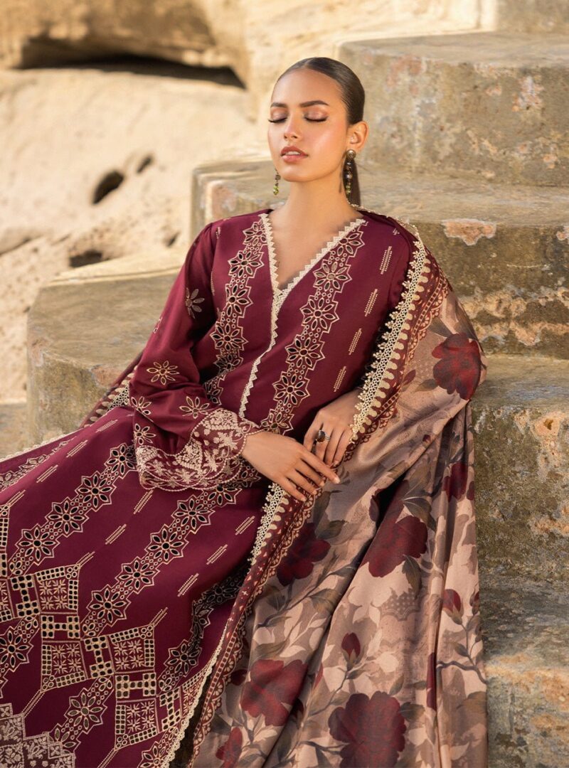 Zainab Chottani D-01b Aysel Embroidered Chikankari Lawn 3pc Suit Collection 2024