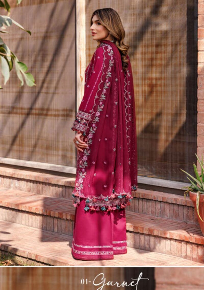 Farasha Kaavish Fk24 02 Shadow Berry Lawn Collection