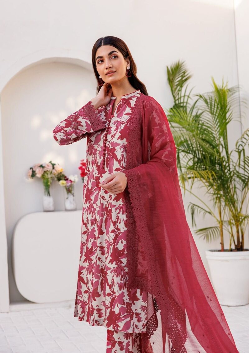 Farasha Printed Essentials Lush Berry Lawn Collection