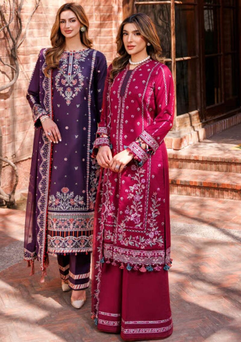 Farasha Kaavish Fk24 03 Raven Aura Lawn Collection