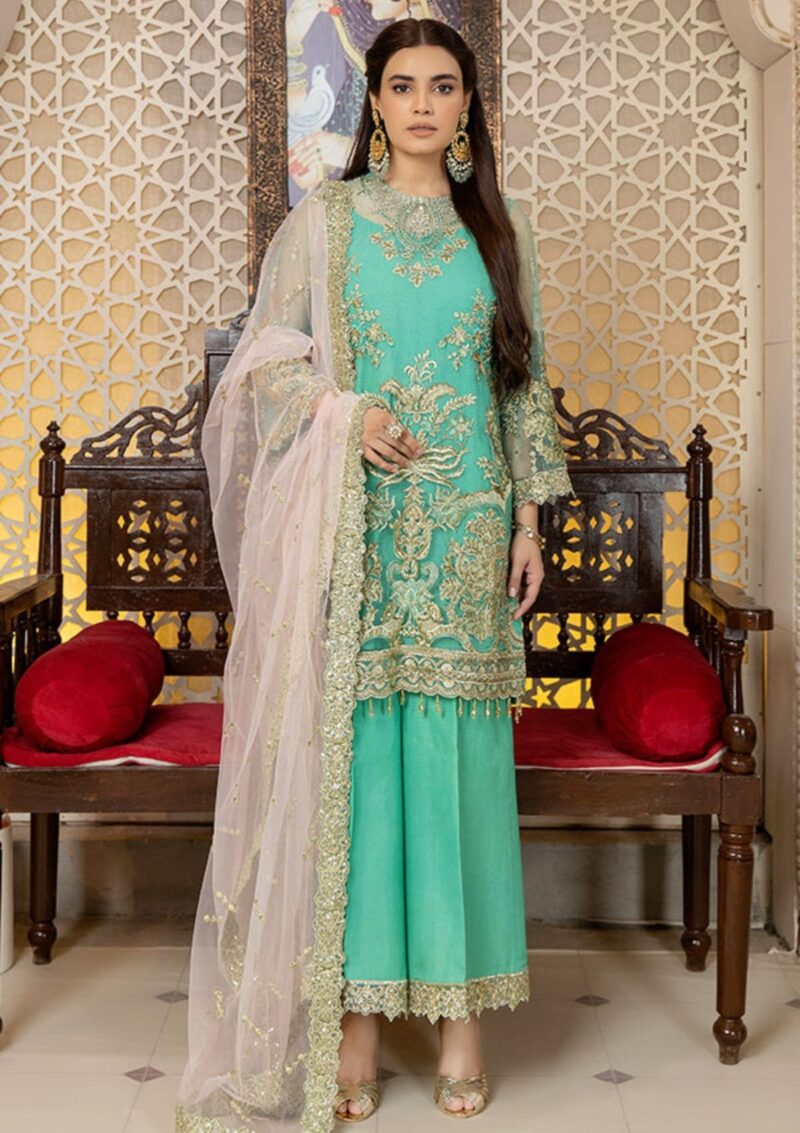 Zainab Manan La Monada Zm 14 Blue Royale Formal Collection