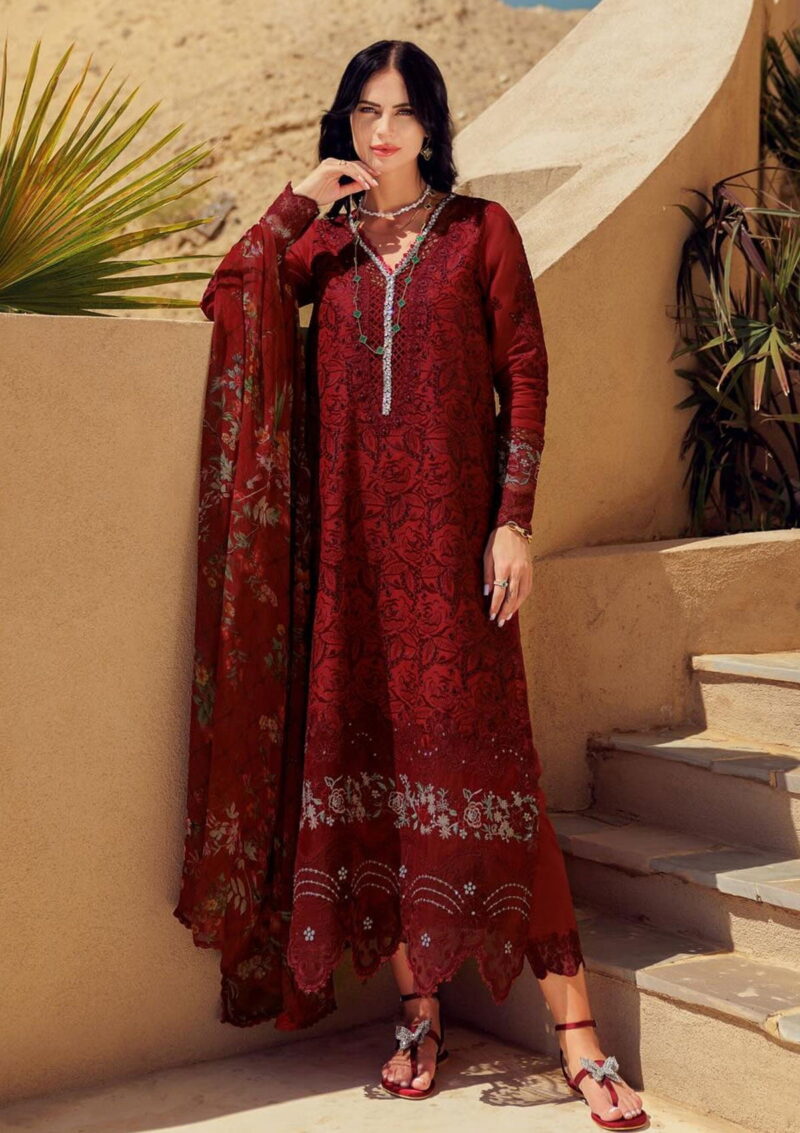 Noor By Saadia Asad Sl24 01 Eid Handwork Laserkari Lawn Collection 2024