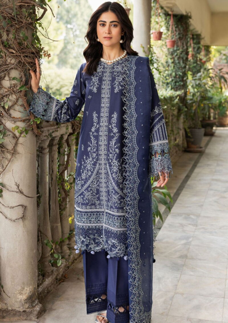 Farasha Bahaar Fbl24 02 Lilac Florine Lawn Collection